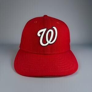 Washington Nationals New Era 59Fifty Cool Base Mens 7 1/8 Red Fitted Cap Hat